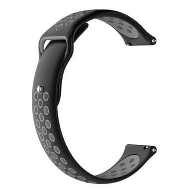 Perforerat silikon armband till Garmin Fenix Chronos, Svart+Grå