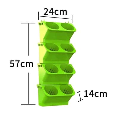 Växtvägg för vertikal odling 24x14x57cm Grön