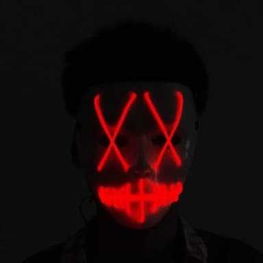 Ansiktsmask Glowing Röd