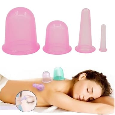 Koppning - vakuumkoppar för massage / cellulitbehandling 4-pack