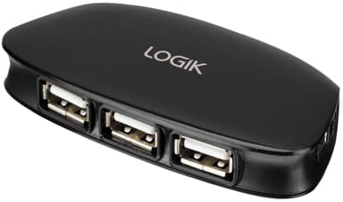 Logik USB Hub med 4 portar (USB 2.0)