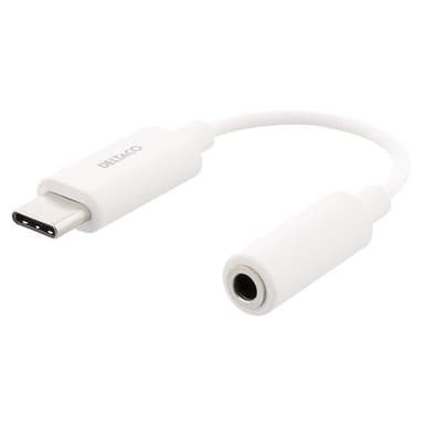 Deltaco USB-C till 3,5 mm adapter, stereo 11cm