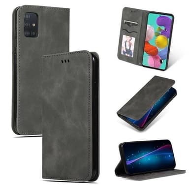 Plånboksfodral Samsung Galaxy A51 - Mörkgrå