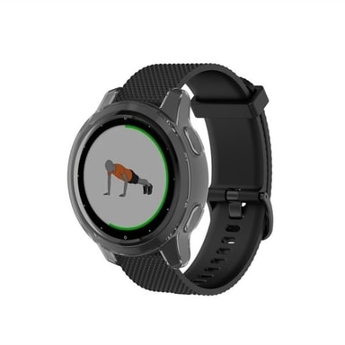 Transparent TPU skyddsskal till Garmin Vivoactive 4S, svart - Elgiganten