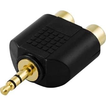 multimedia-adapter, 2xRCA hona till 3,5mm hane