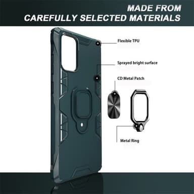 Shockproof TPU skal med ringhållare Samsung Galaxy S20 Ultra, Svart