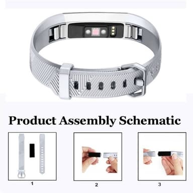 Armband till Fitbit Alta / Alta HR, silver