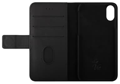 La Vie iPhone X läder plånboksfodral (svart)