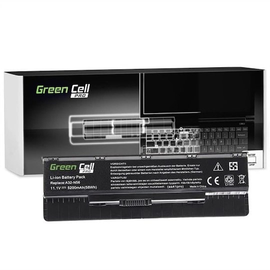 PRO Laptop batteri till Asus A32-N56 N46 N46V N56 N76 / 11,1V 5200mAh