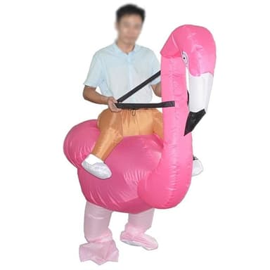 Uppblåsbar Flamingo Maskeraddräkt