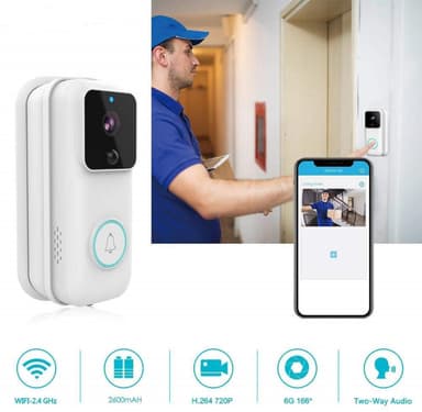 Smart home dörrklocka med kamera och wifi 1080p