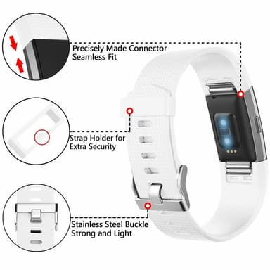 Fitbit Charge 2 armband Vit (S)