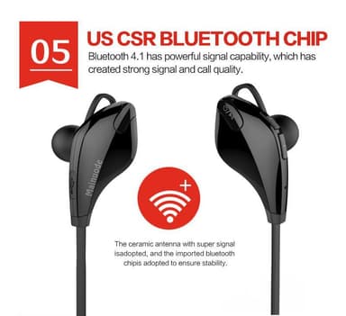 Träningshörlurar Bluetooth in-ear svart/grön