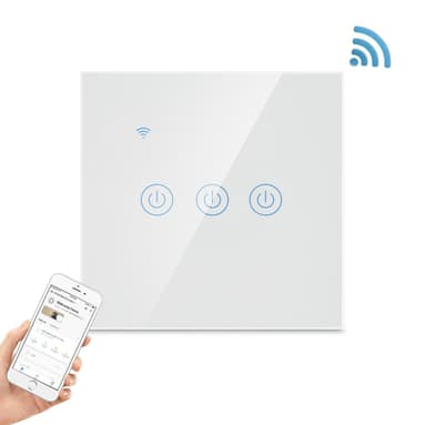 Smart Wifi strömbrytare med touch 3-polig