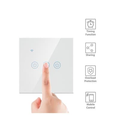 Smart Wifi strömbrytare med touch 3-polig