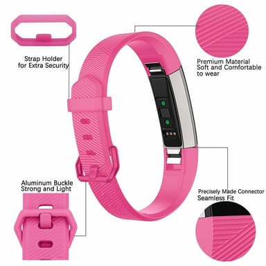 Fitbit Alta/HR armband i silikon - sportmodell (S) - Pink