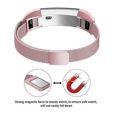 Fitbit Alta / HR armband Milanesisk Loop Rosépink (L)