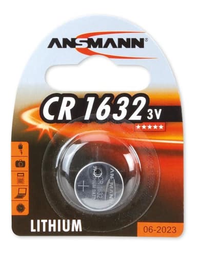 Ansmann CR1632 Lithium batteri, knappcell, 3V