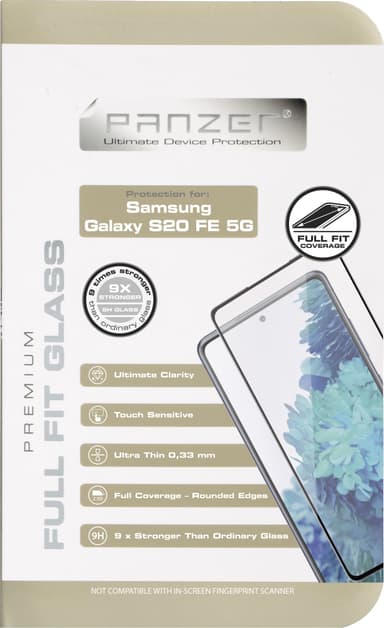 Panzer Full-Fit Samsung Galaxy S20 FE skärmskydd (svart)