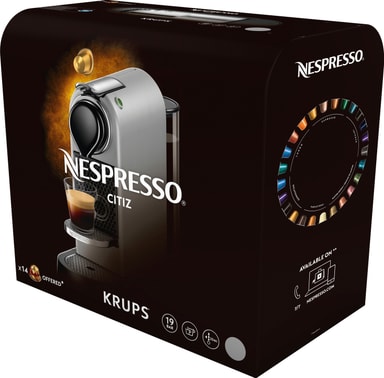 NESPRESSO® CitiZ kaffemaskin av Krups, Silver - Elgiganten