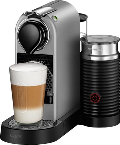 NESPRESSO® CitiZ And Milk kaffemaskin av Krups, Silver