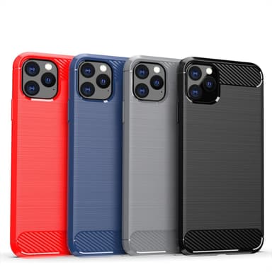 SKALO iPhone 11 Pro Armor Carbon Stöttåligt TPU-skal - Svart