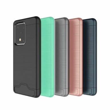 Samsung S20 ULTRA | Armor skal | Korthållare - Silver