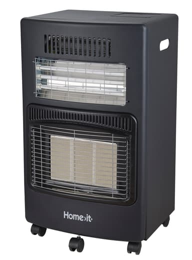 Gasolkamin  4,2 kW 3 nivåer med fläkt – svart