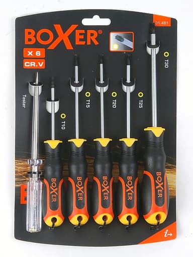 Skruvmejselset TORX - 6 delar