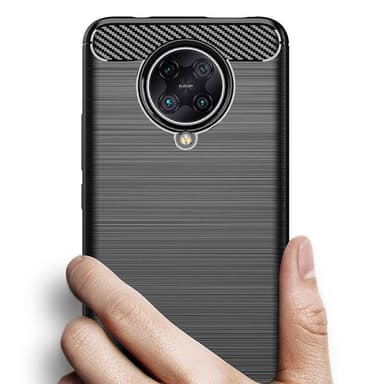 Stöttåligt Armor Carbon TPU-skal Xiaomi Poco F2 Pro - Röd