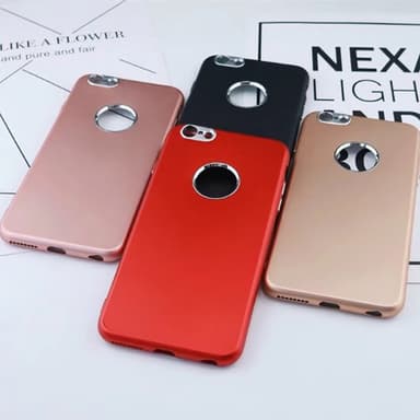 iPhone 7/8 | TPU-Skal Metallknappar - Guld