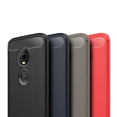 Stöttåligt Armor Carbon TPU-skal Moto G7 Plus - Röd