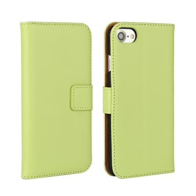 SKALO iPhone 7/8 Plånboksfodral Äkta Skinn - Grön