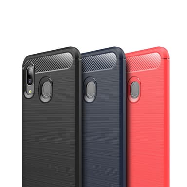 Stöttåligt Armor Carbon TPU-skal Samsung A20e - Grå