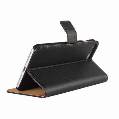 SKALO iPhone 7/8 Plus Plånboksfodral Äkta Skinn - Svart