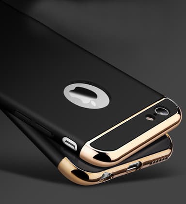 Design skal 3 i 1 guldkant till iPhone 6/6S PLUS - Silver