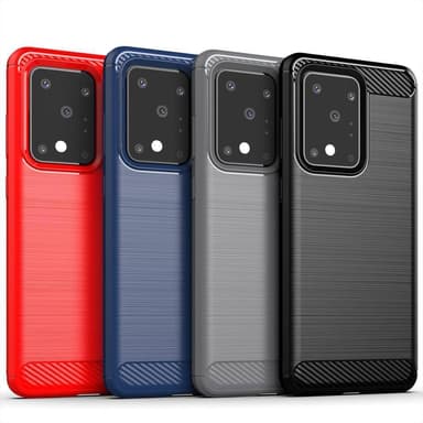 Stöttåligt Armor Carbon TPU-skal Samsung S20 Ultra - fler färger - Röd