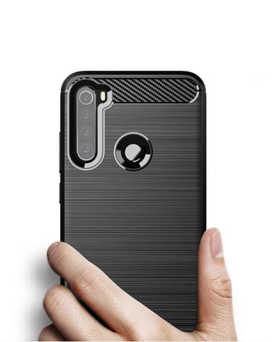 Stöttåligt Armor Carbon TPU-skal Xiaomi Redmi Note 8T - Grå