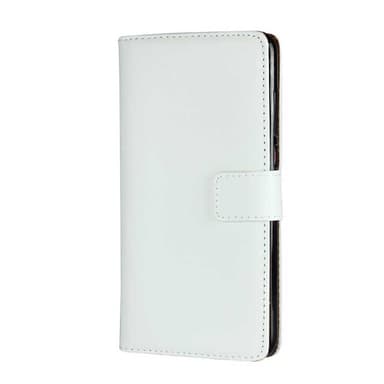 Plånboksfodral Äkta Skinn Sony Xperia 10 Plus - Vit