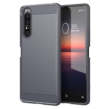 Stöttåligt Armor Carbon TPU-skal Sony Xperia 1 II - Grå