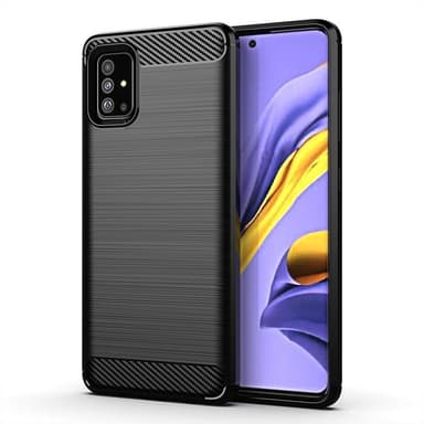 SKALO Samsung A51 Armor Carbon Stöttåligt TPU-skal - Grå