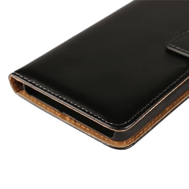 Plånboksfodral Äkta Skinn Huawei Honor View 20 - Svart