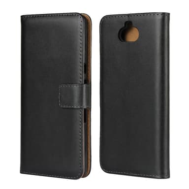 Plånboksfodral Äkta Skinn Sony Xperia 10 Plus - Svart