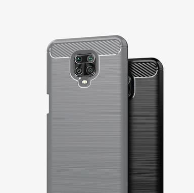 Stöttåligt Armor Carbon TPU-skal Xiaomi Redmi Note 9 Pro - Svart