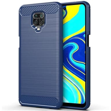 Stöttåligt Armor Carbon TPU-skal Xiaomi Redmi Note 9 Pro - Blå
