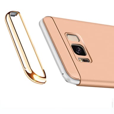 Design skal 3 i 1 guldkant till Samsung Galaxy S8 PLUS - Blå
