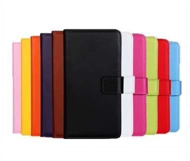 Plånboksfodral Äkta Skinn Samsung Note 8 - Vit