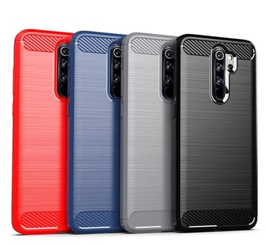 Stöttåligt Armor Carbon TPU-skal Xiaomi Redmi Note 8 Pro - Blå