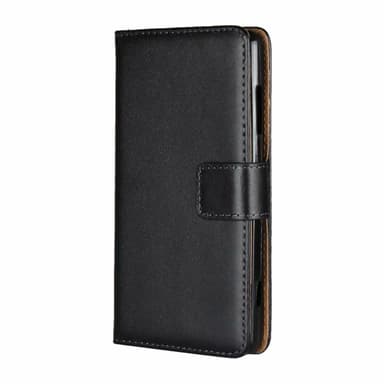 SKALO iPhone 12 Pro Max Plånboksfodral Äkta Skinn - Svart