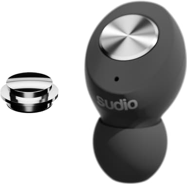 Sudio Tolv true wireless in-ear headphones (svart)